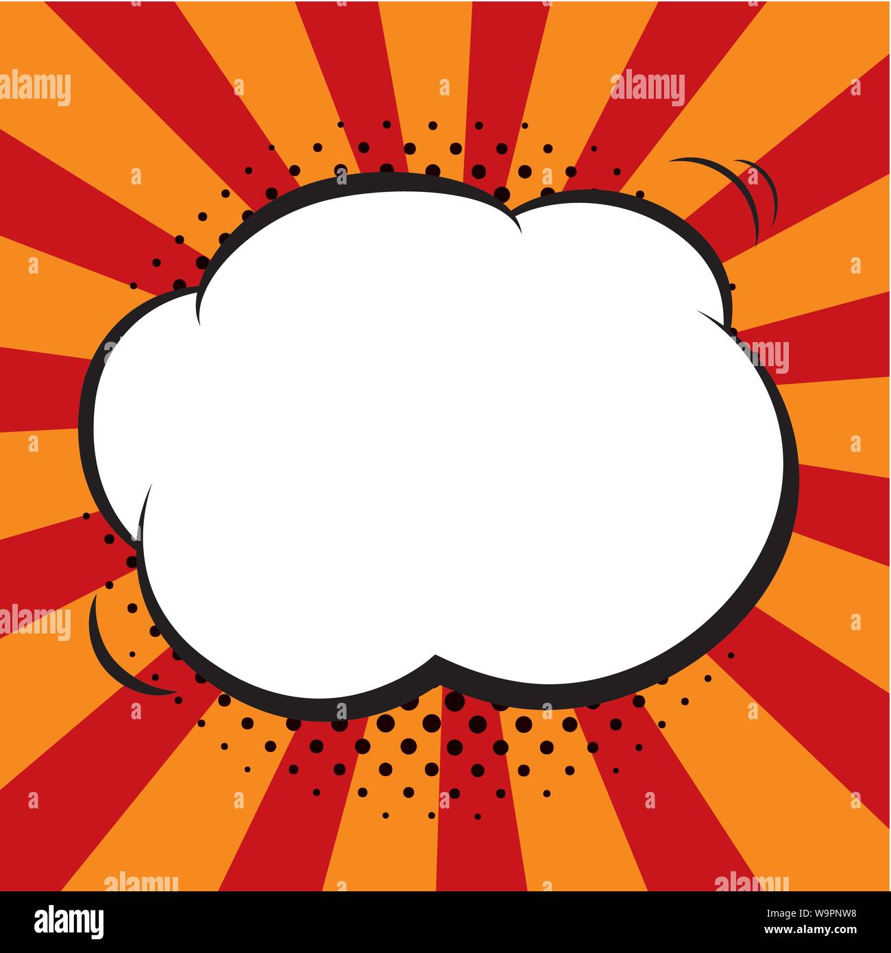 Comic speech bubbles on colorful background and halftone shadows. Stock Vector