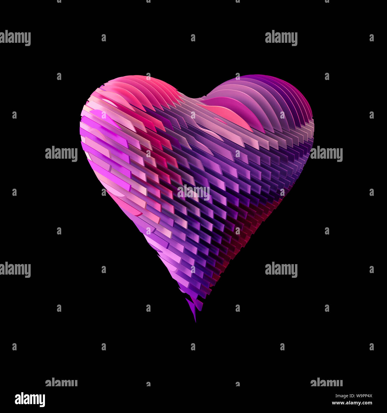 Heart graphic resource bright colours surreal abstract creative design emote emoji no people isolated object love passion illustration pretty  feeling Stock Photo