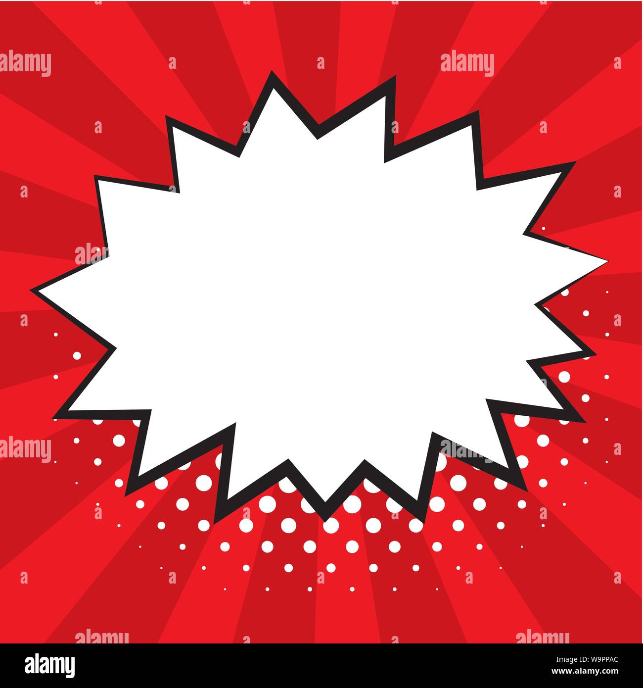 Comic speech bubbles on colorful background and halftone shadows. Stock Vector