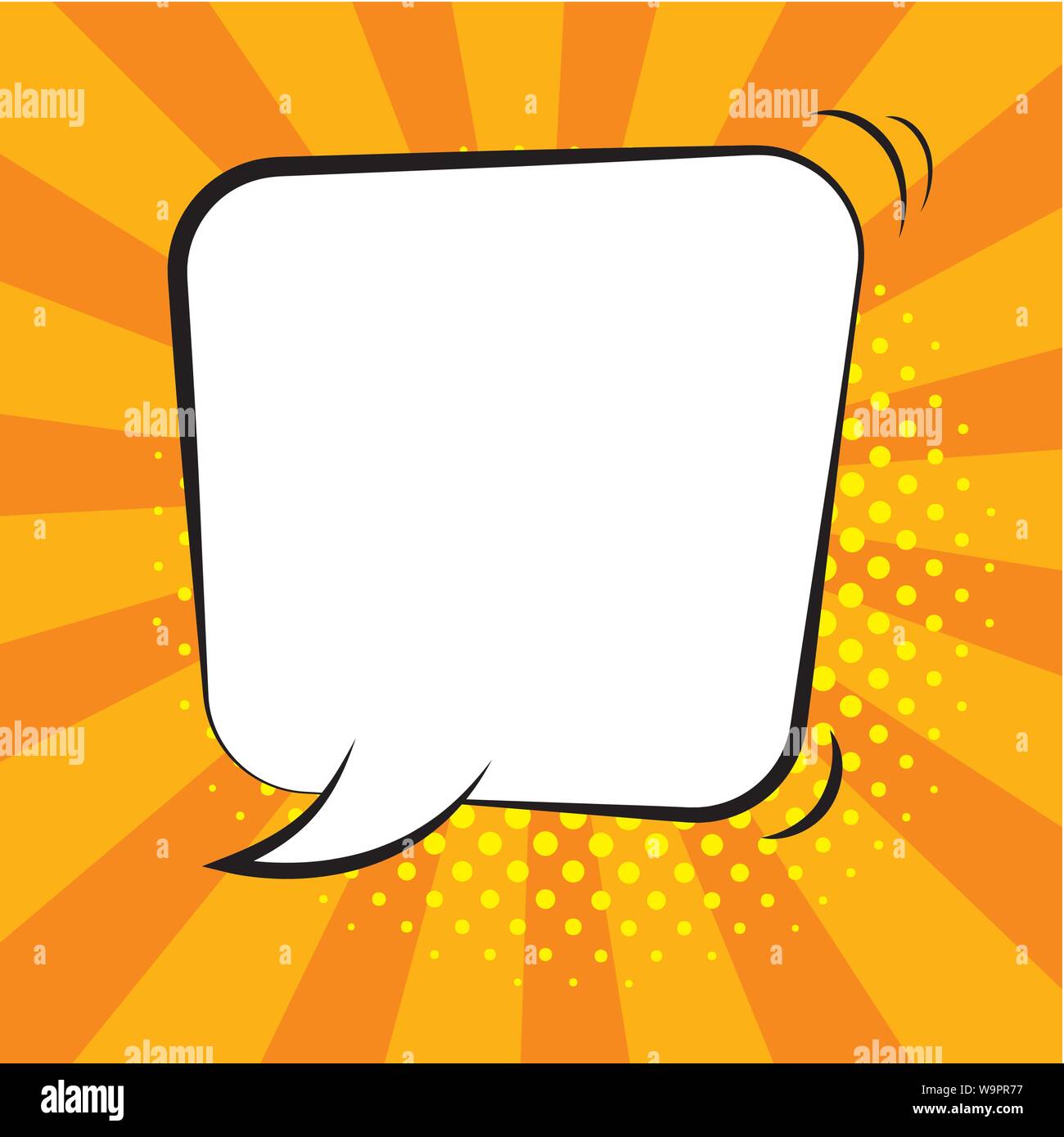 Comic speech bubbles on colorful background and halftone shadows Stock ...