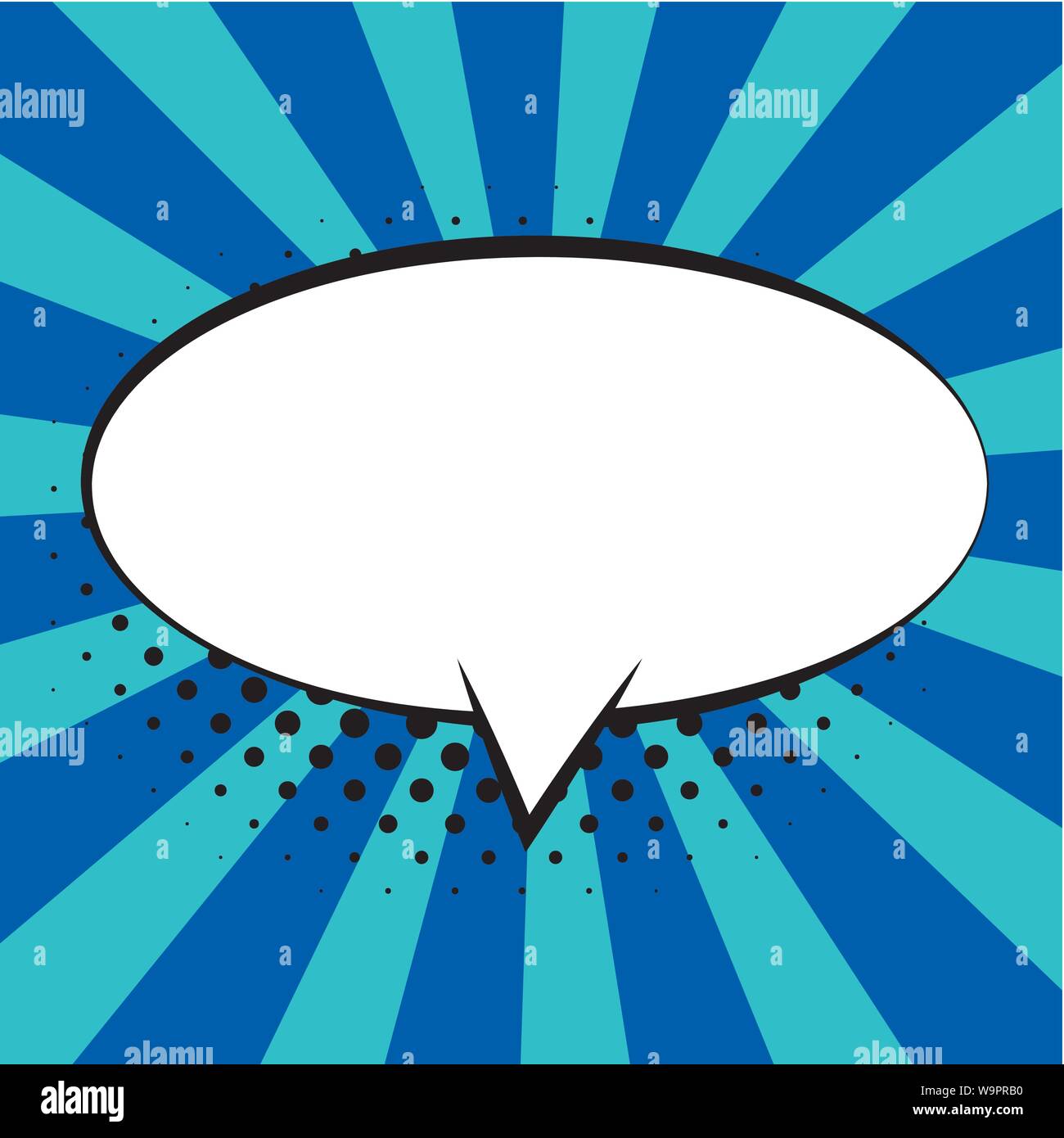 Comic speech bubbles on colorful background and halftone shadows Stock ...