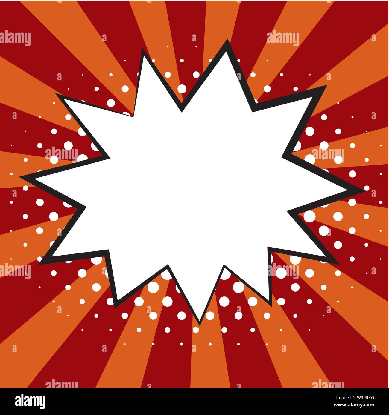 Comic speech bubbles on colorful background and halftone shadows Stock ...