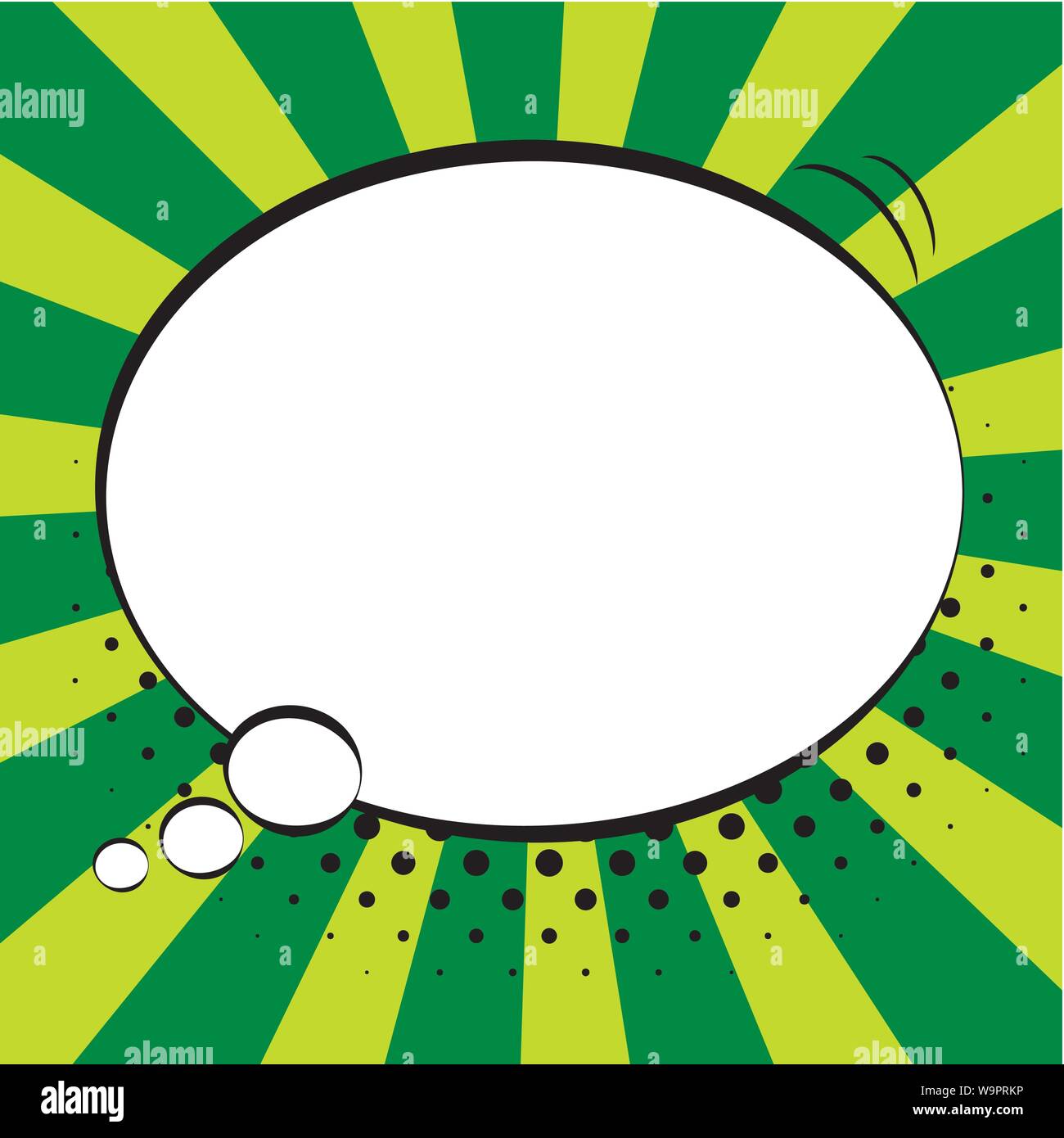 Comic speech bubbles on colorful background and halftone shadows. Stock Vector