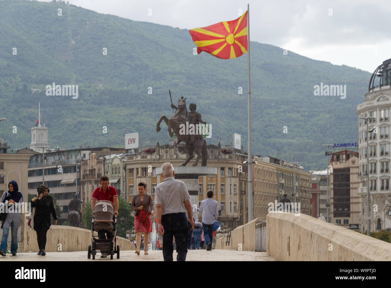 SKOPJE, MACEDONIA MAY 24, 2018 The statue of Alexander the Great and
