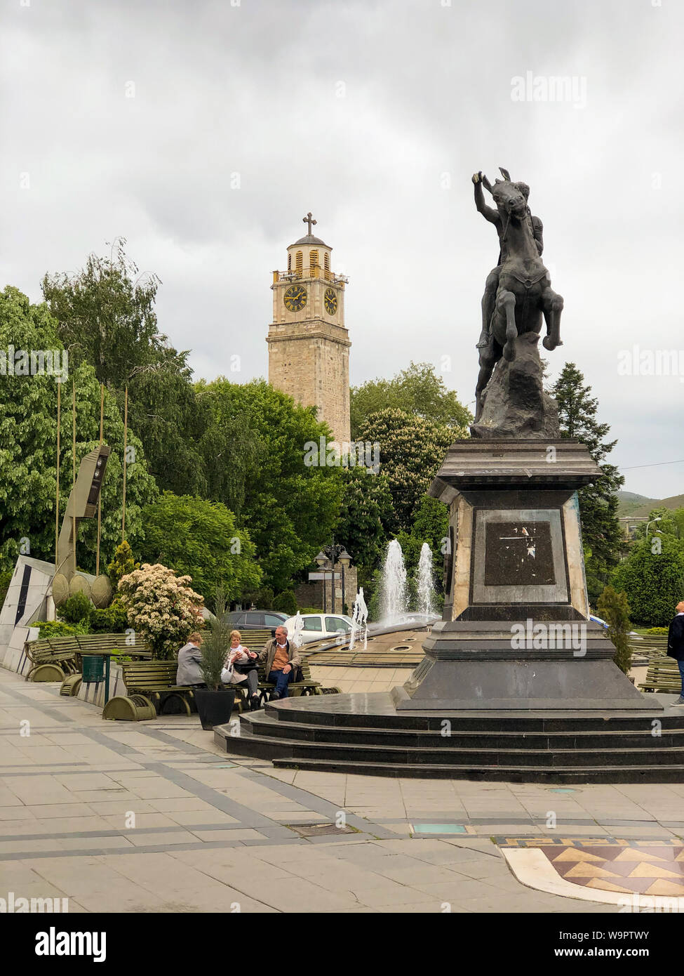 BITOLA, MACEDONIA - MAY 12, 2019: Statue of Philip II of Macedonia and ...