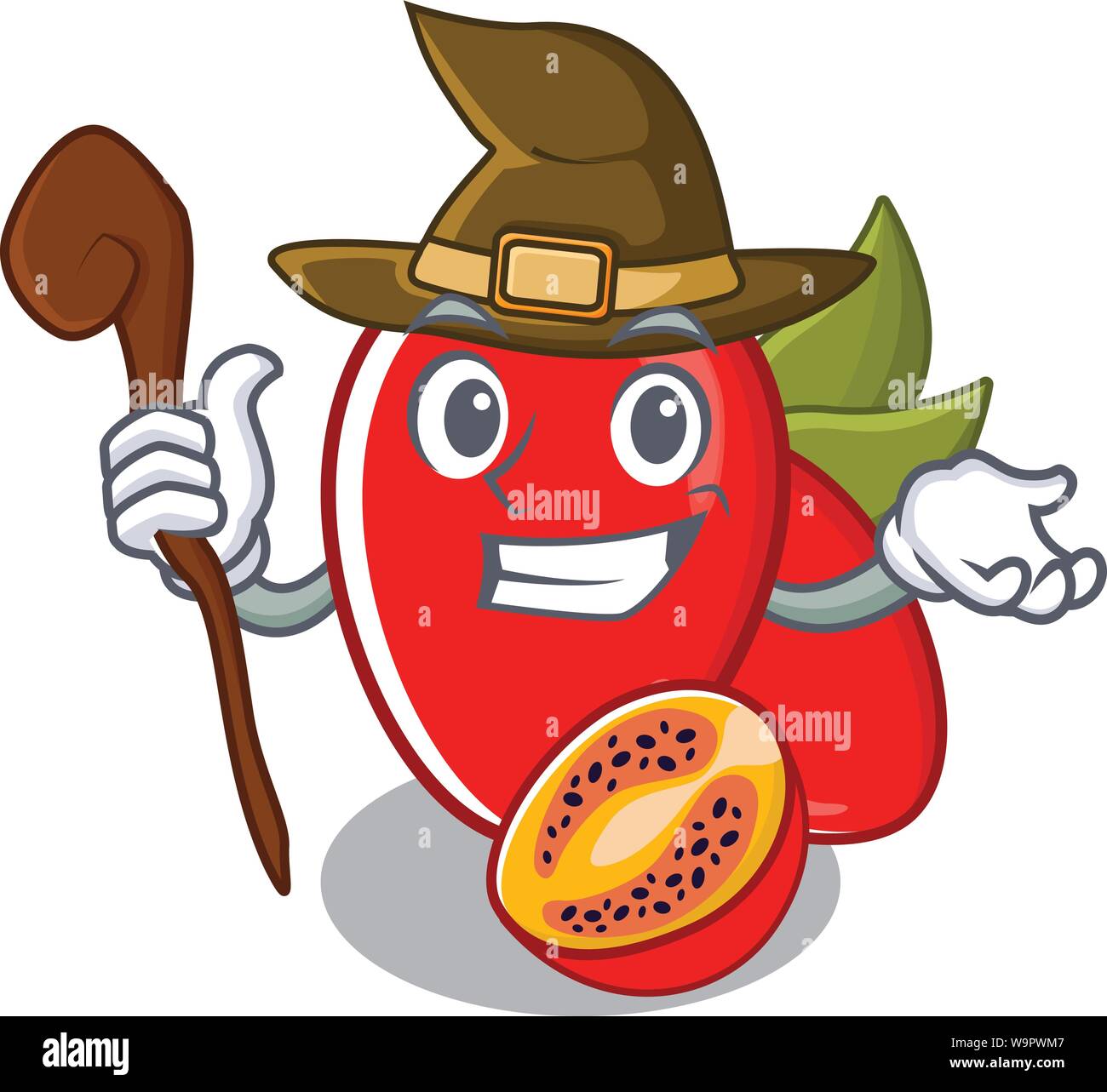 Witch tamarillo betaceum isolated in the cartoon Stock Vector Image ...