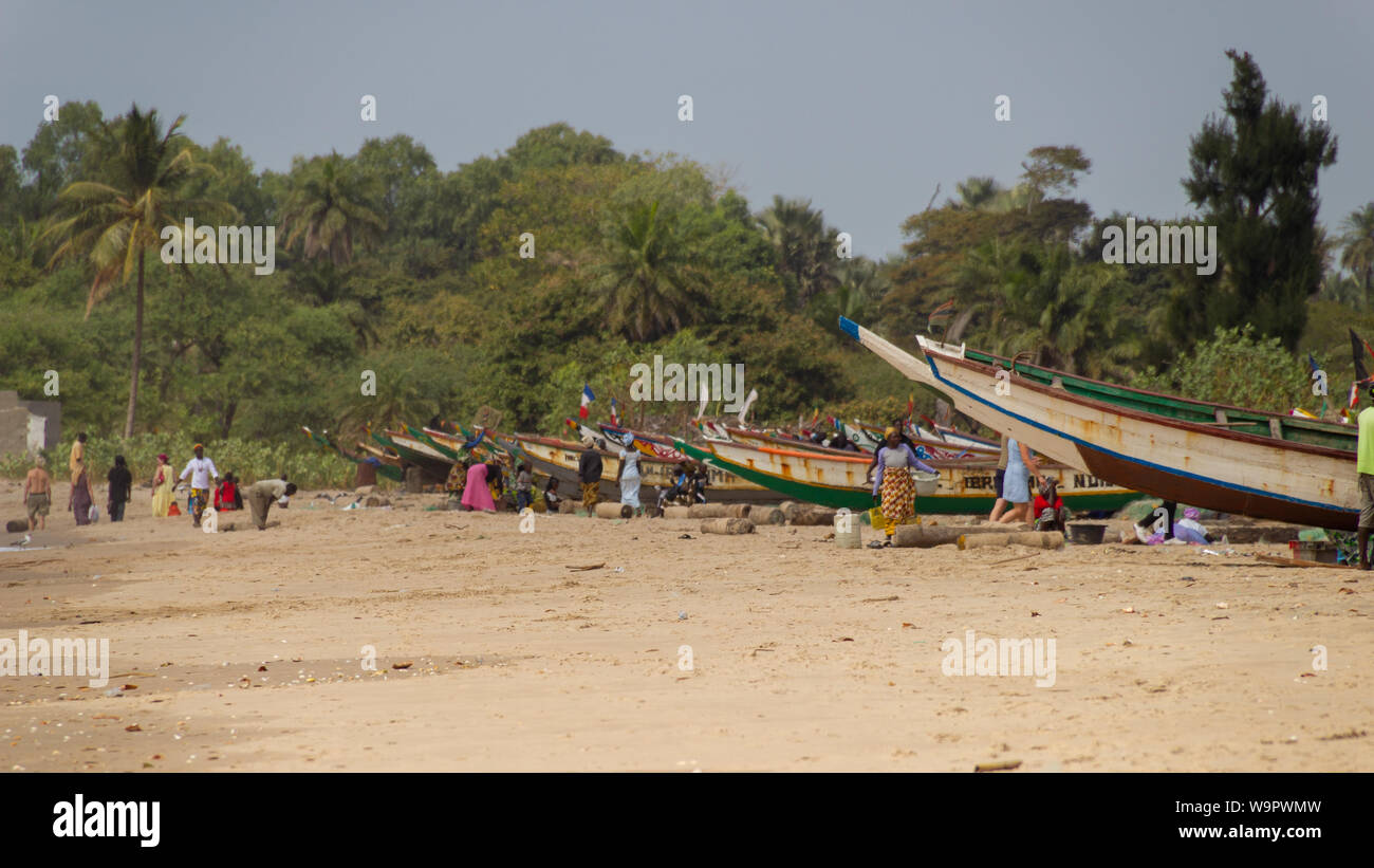 SANYANG BEACH, GAMBIA JAN 9, 2014 One of the most beautiful and