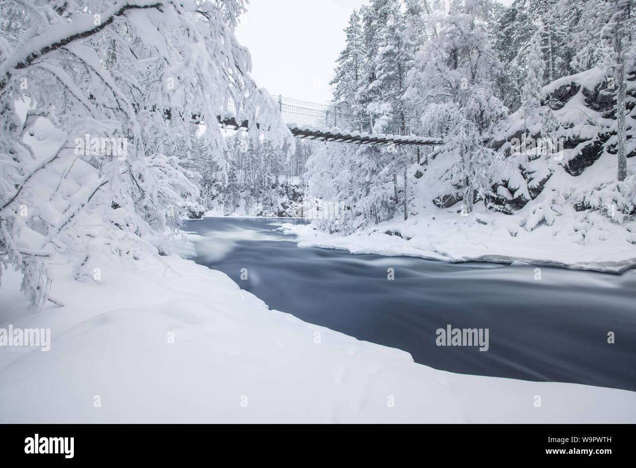 Beautiful landscape river snow hi-res stock photography and images - Alamy