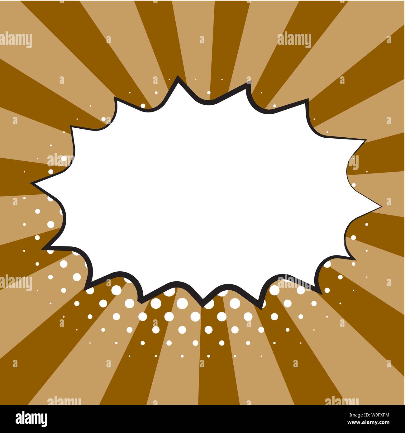 Comic speech bubbles on colorful background and halftone shadows Stock ...