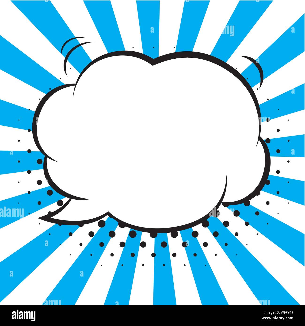 Comic speech bubbles on colorful background and halftone shadows Stock ...