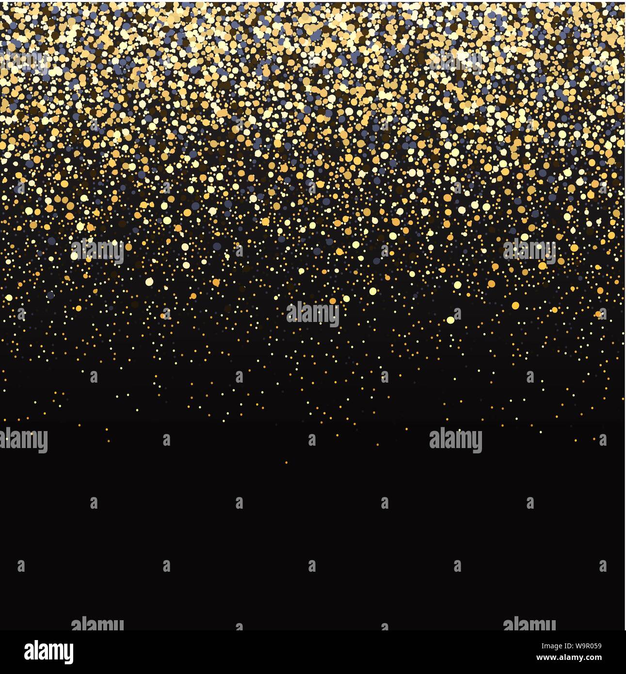 Gold Glitter On Black Background - Free Vector Download 2020