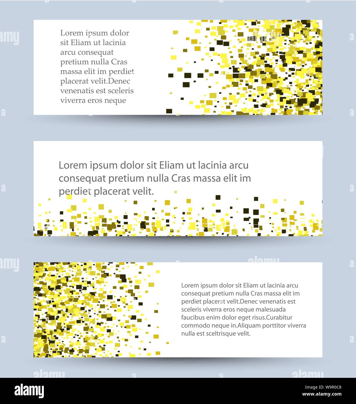 Banners set of white ,textured rectangle Stock Vector