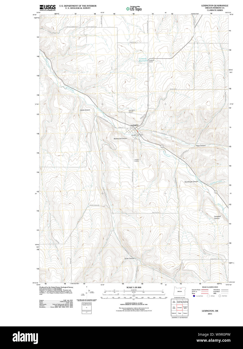 Lexington oregon map Cut Out Stock Images & Pictures Alamy