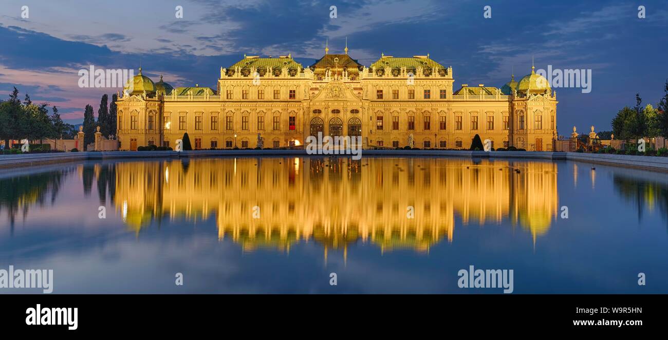 Belvedere Palace, evening mood, Vienna, Austria Stock Photo