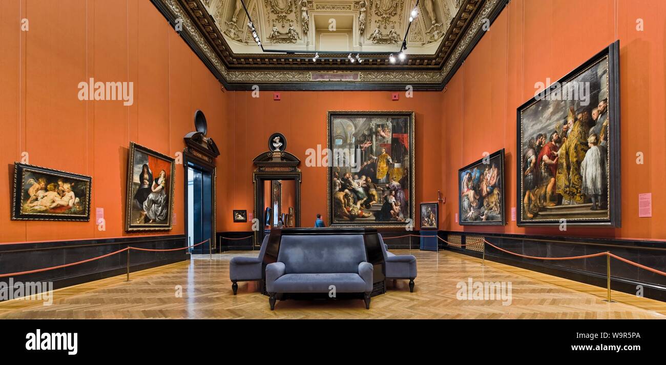 Interior, exhibition space, Museum of Art History, Vienna, Austria Stock Photo
