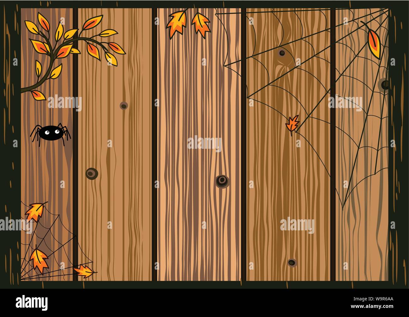 Vector Halloween background with spider and web Stock Vector Image ...