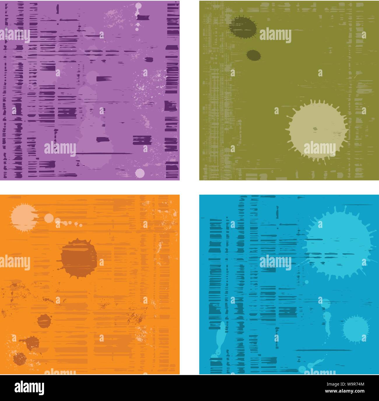Set of vector backgrounds with grunge texture Stock Vector Image & Art ...