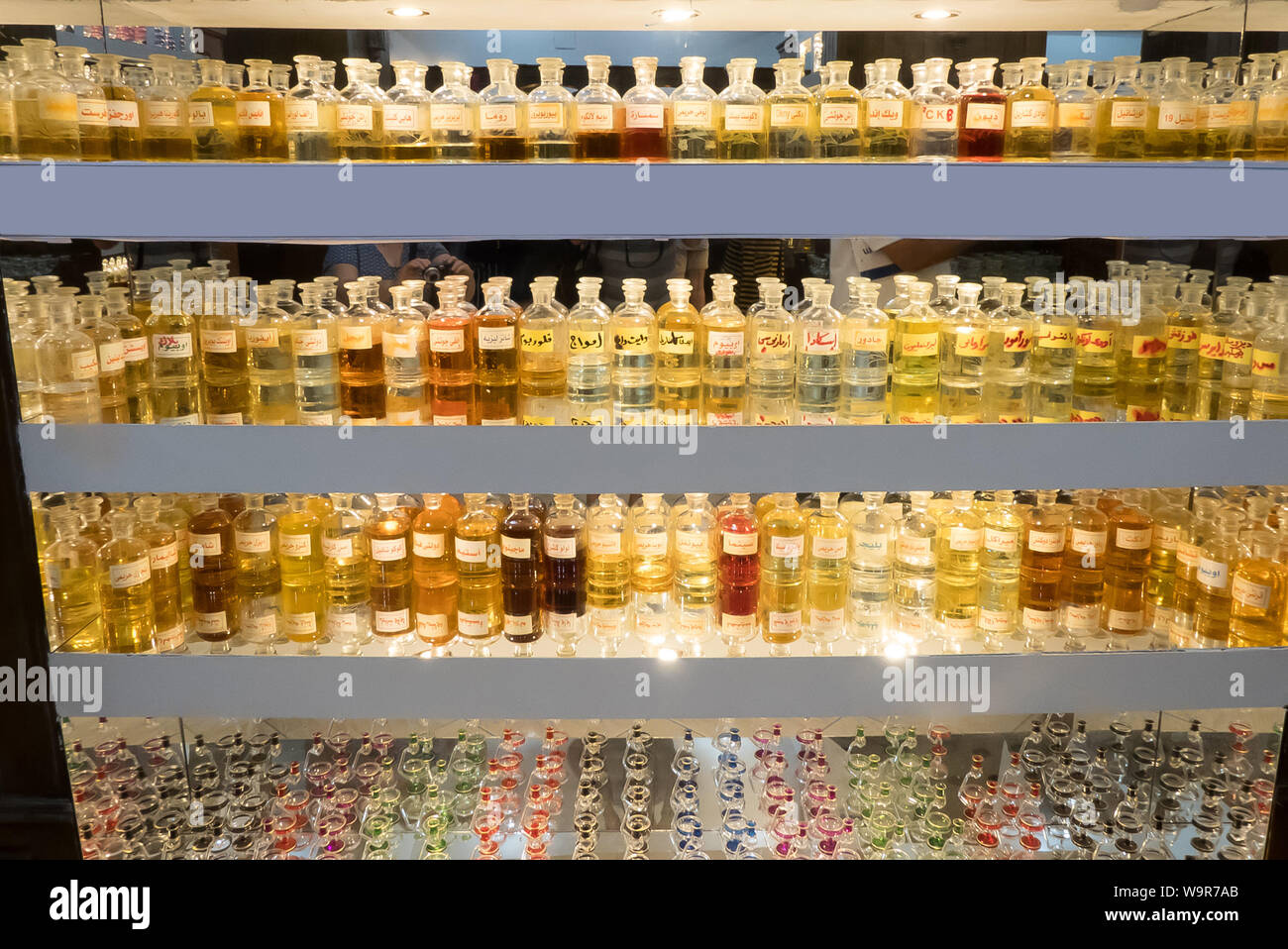 Bottles of essential oils Stock Photo Alamy