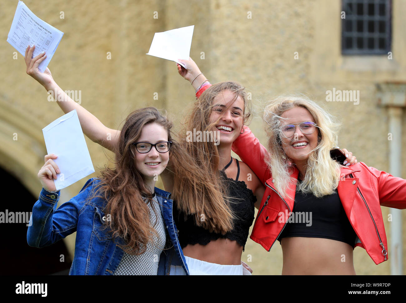 Students celebrate their level results from roedean school in brighton ...