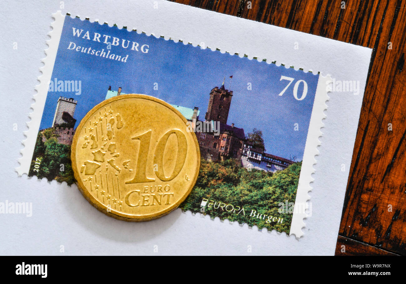 German postage stamps Stock Photo