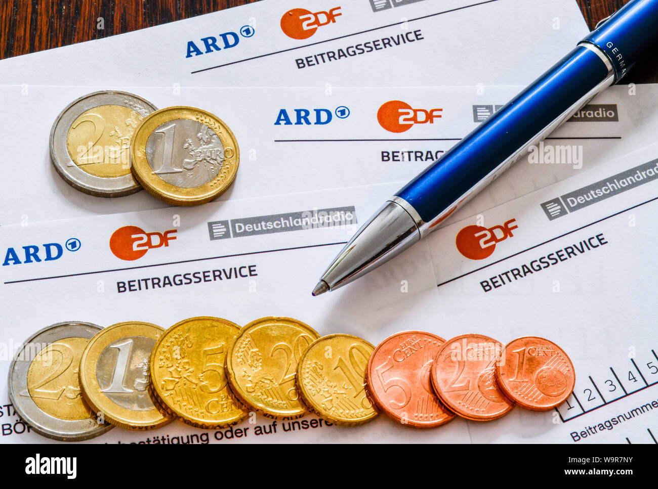 Rundfunkbeitrag, Beitragsservice Stock Photo