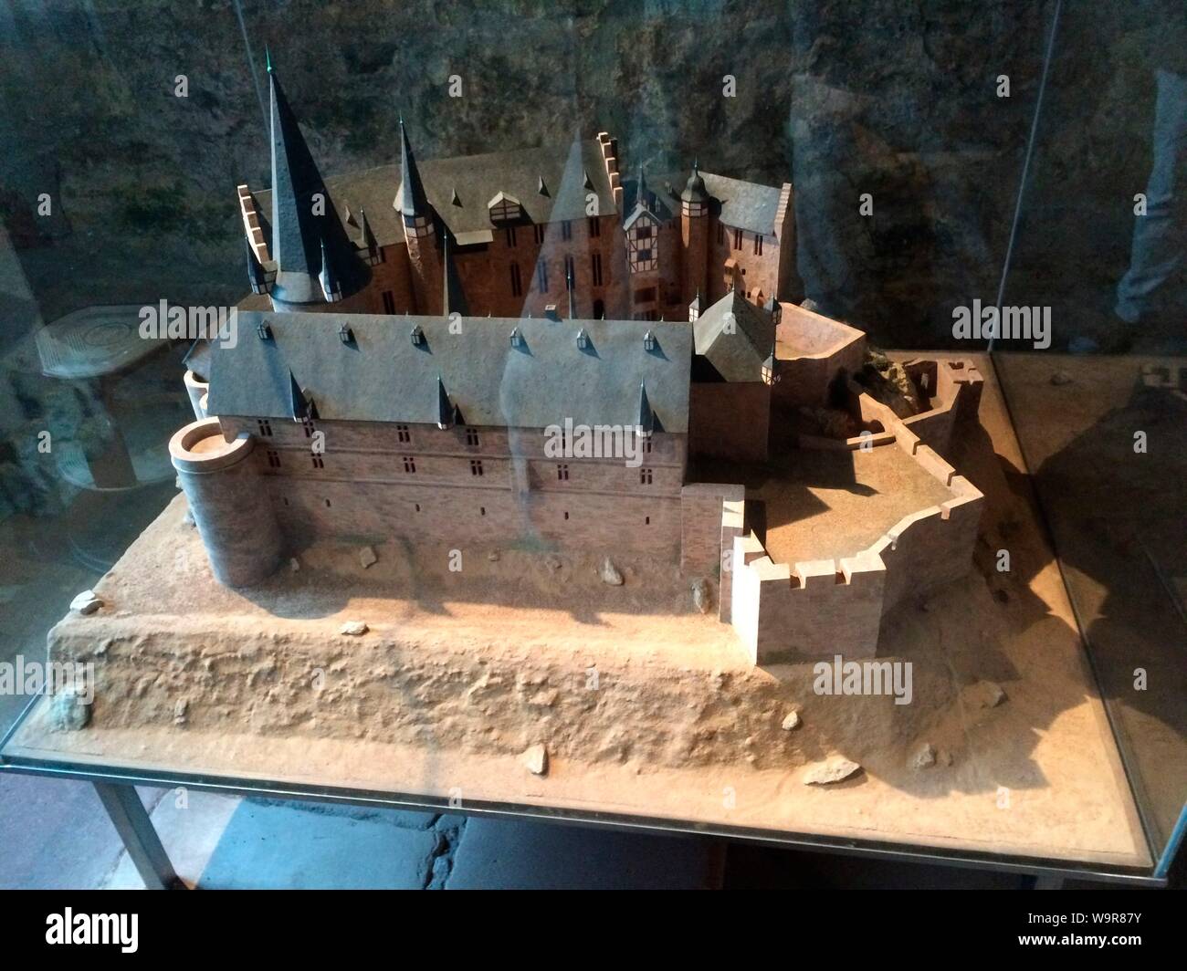 model of castle Waldeck, Schloss Waldeck, Hesse, Germany, Europe, Waldeck Stock Photo