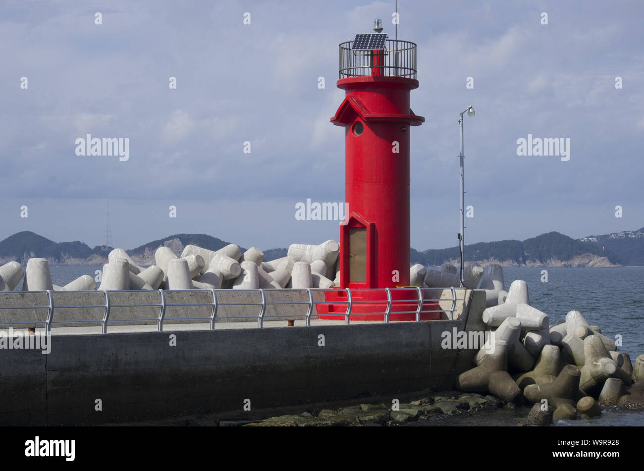 red light house Stock Photo Alamy