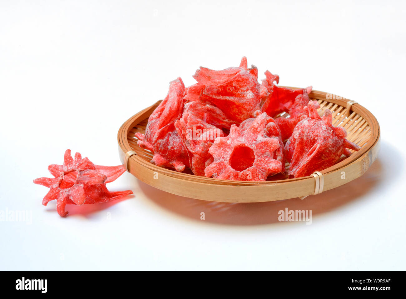 candied hibiscus blossoms Stock Photo