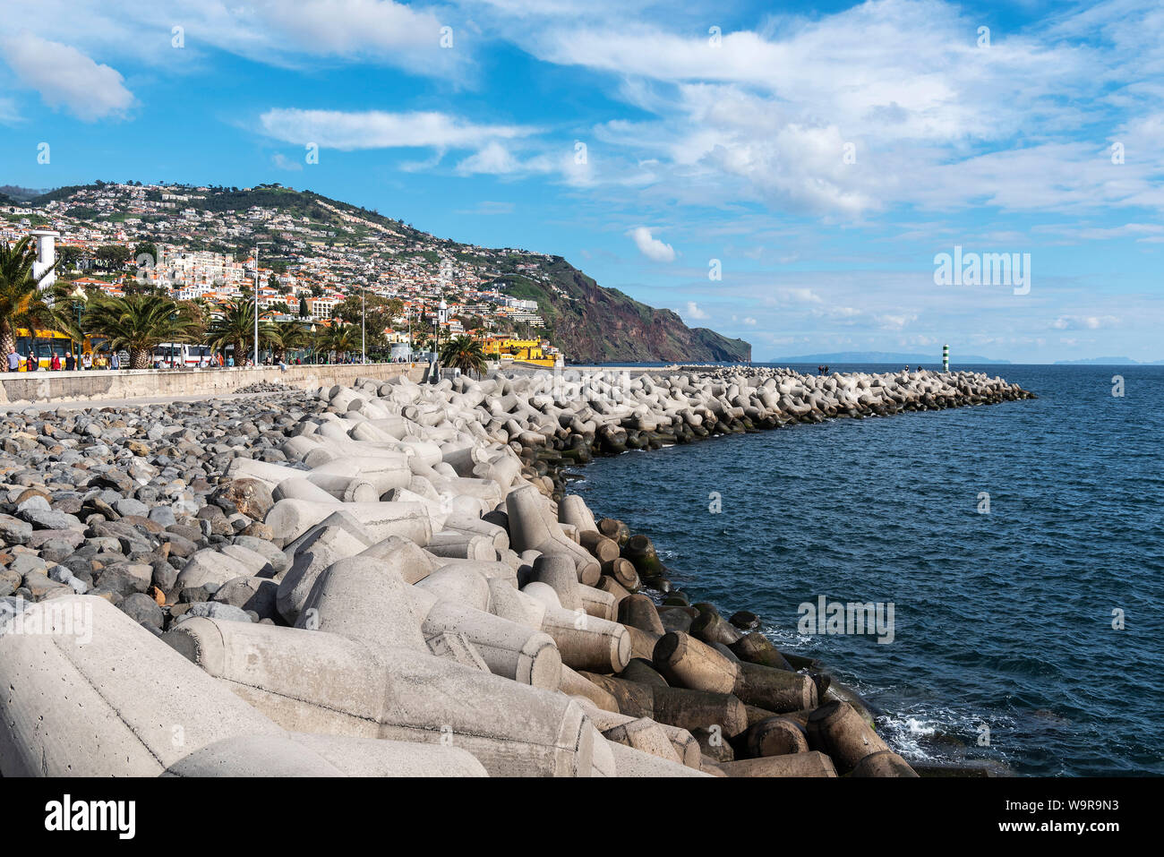 breakwater, Funchal, Madeira, Portugal Stock Photo