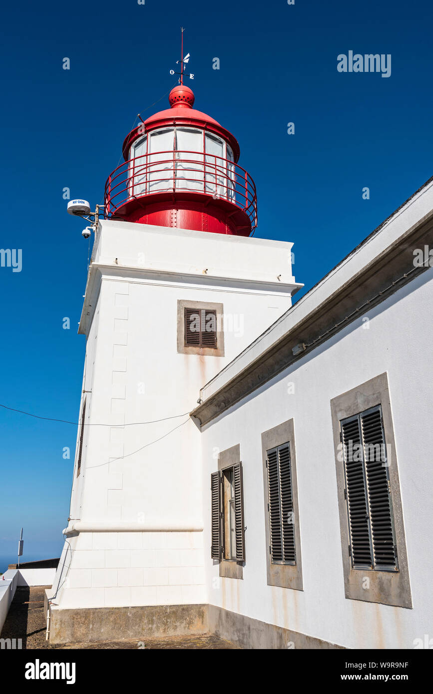 lighthouse, Ponta do Pargo, Madeira, Portugal Stock Photo