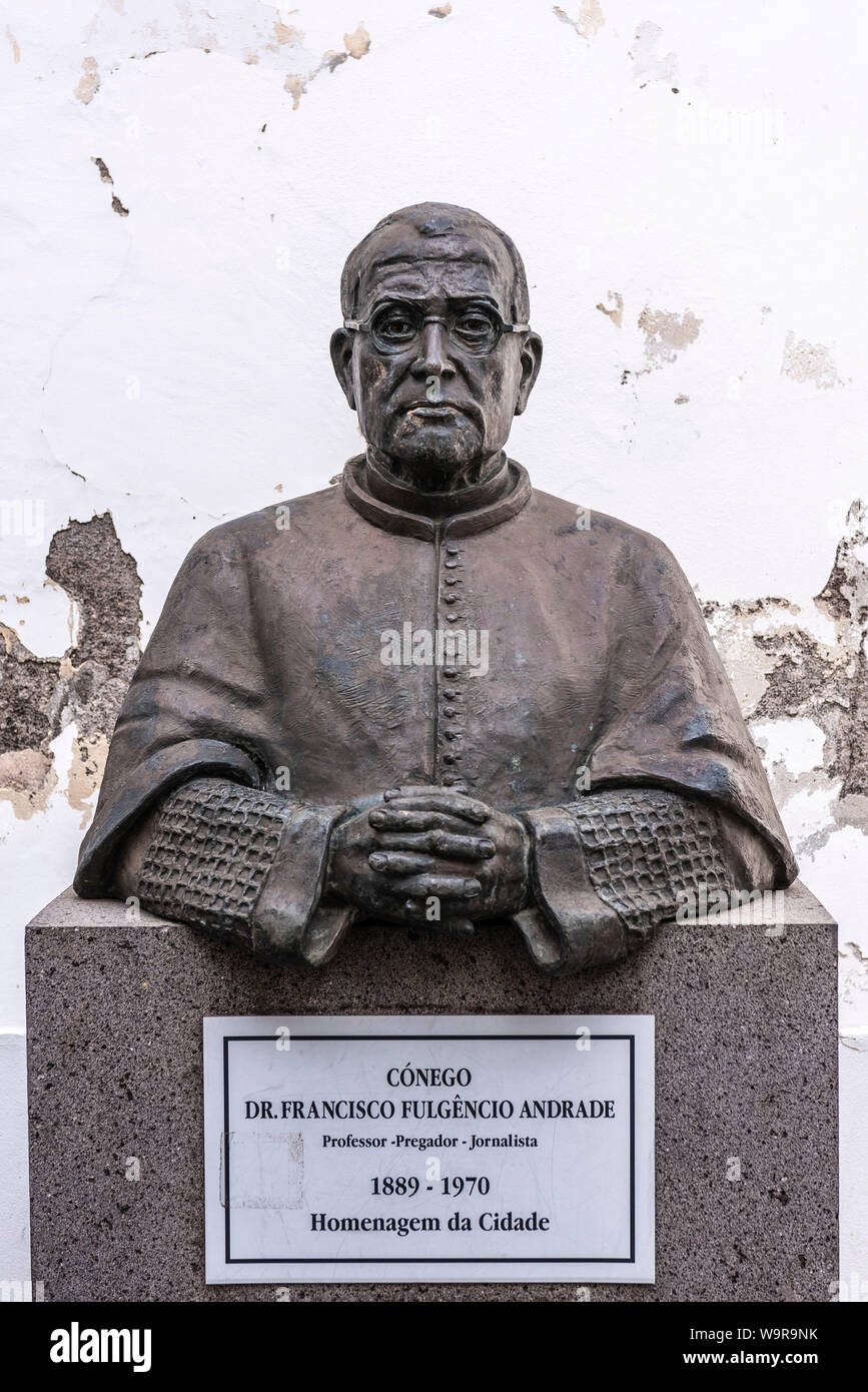 Francisco Andrade memorial, Funchal, Madeira, Portugal Stock Photo