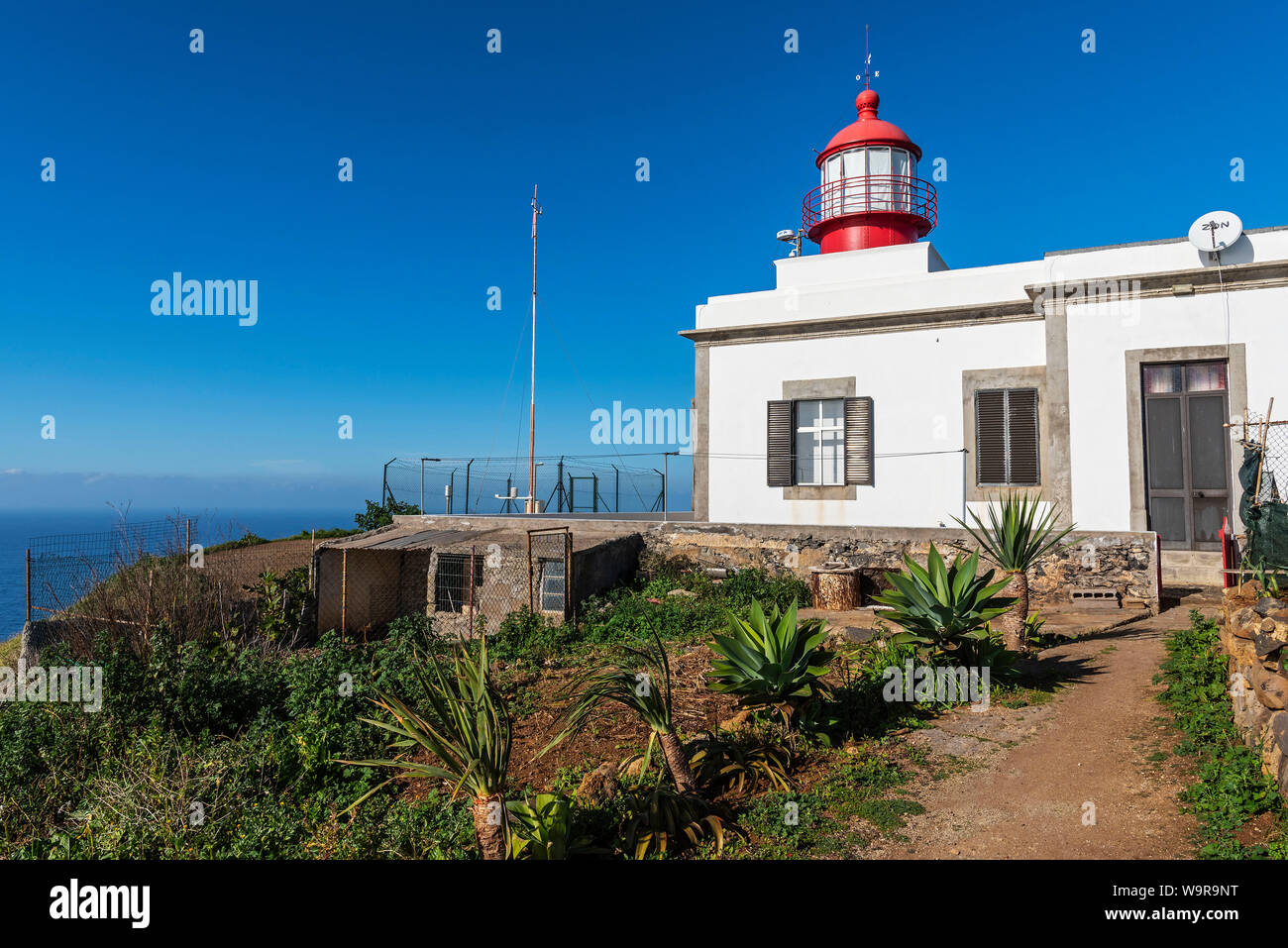 lighthouse, Ponta do Pargo, Madeira, Portugal Stock Photo