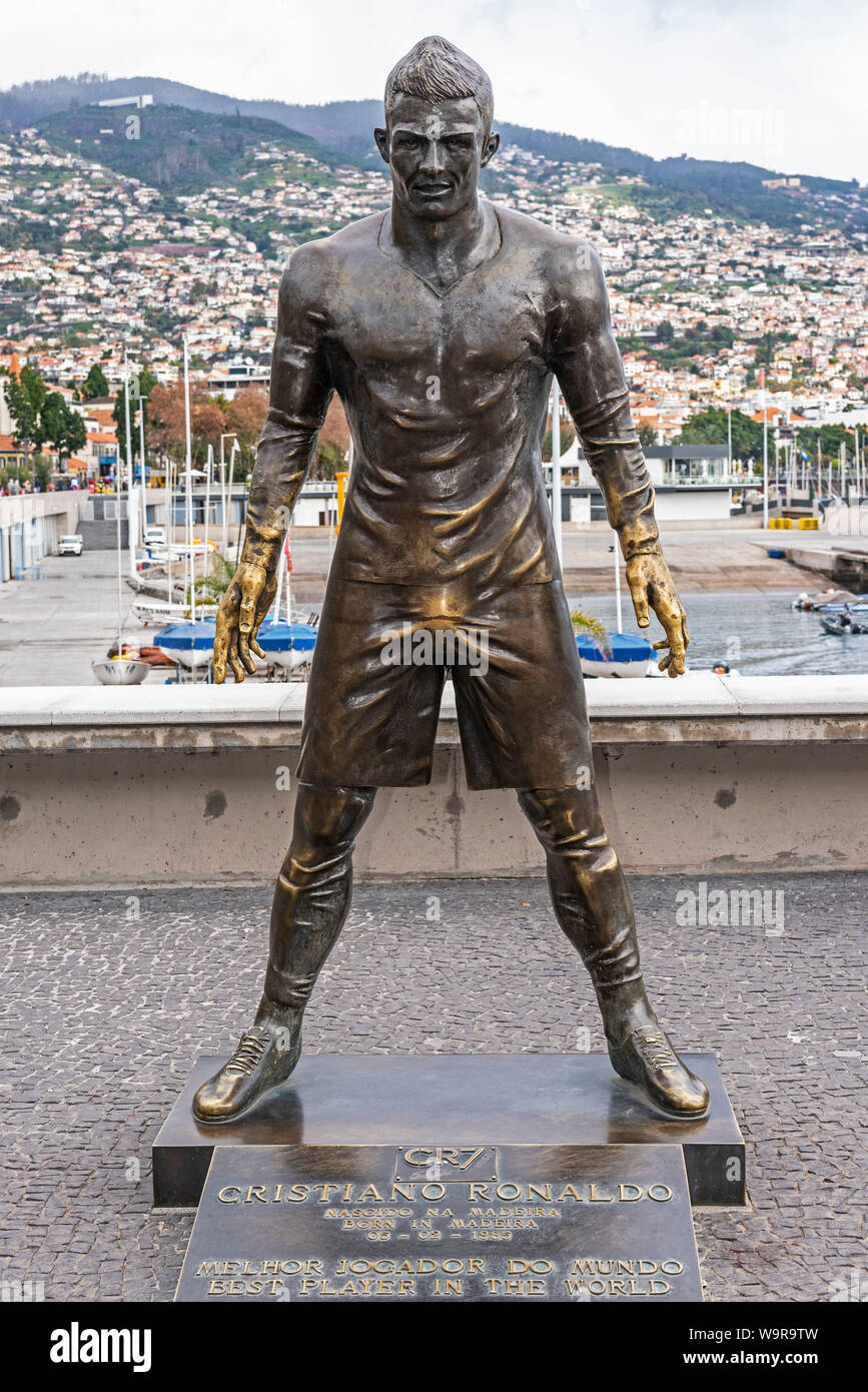 Cristiano Ronaldo memorial, Funchal, Madeira, Portugal Stock Photo