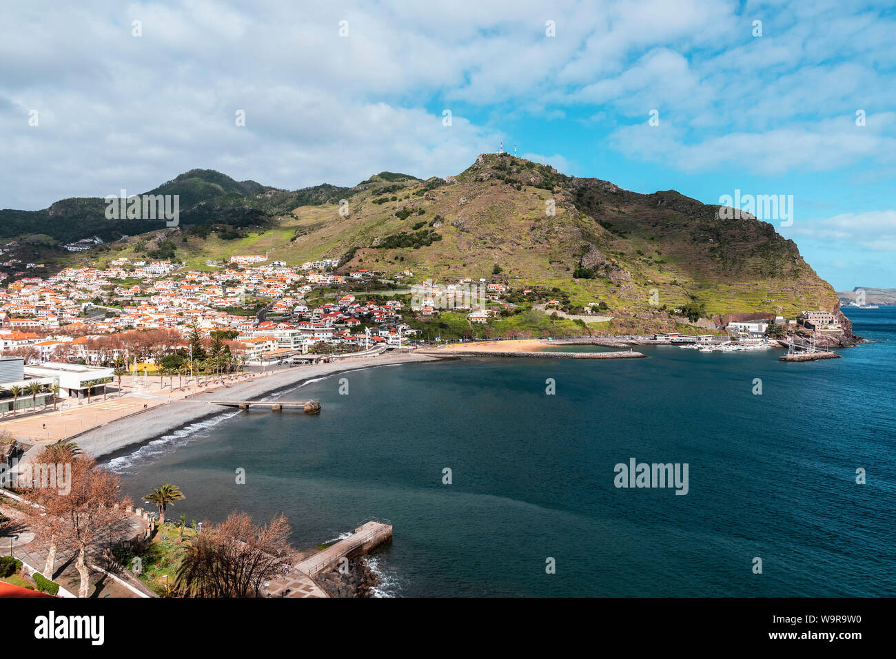 coastal village, Machico, Madeira, Portugal Stock Photo