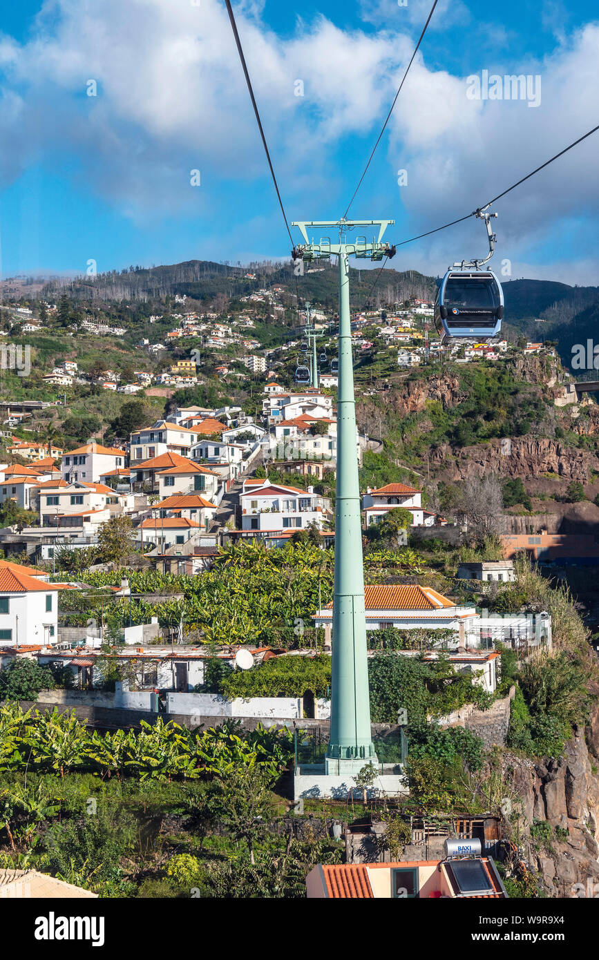 cable car, Funchal, Madeira, Portugal Stock Photo