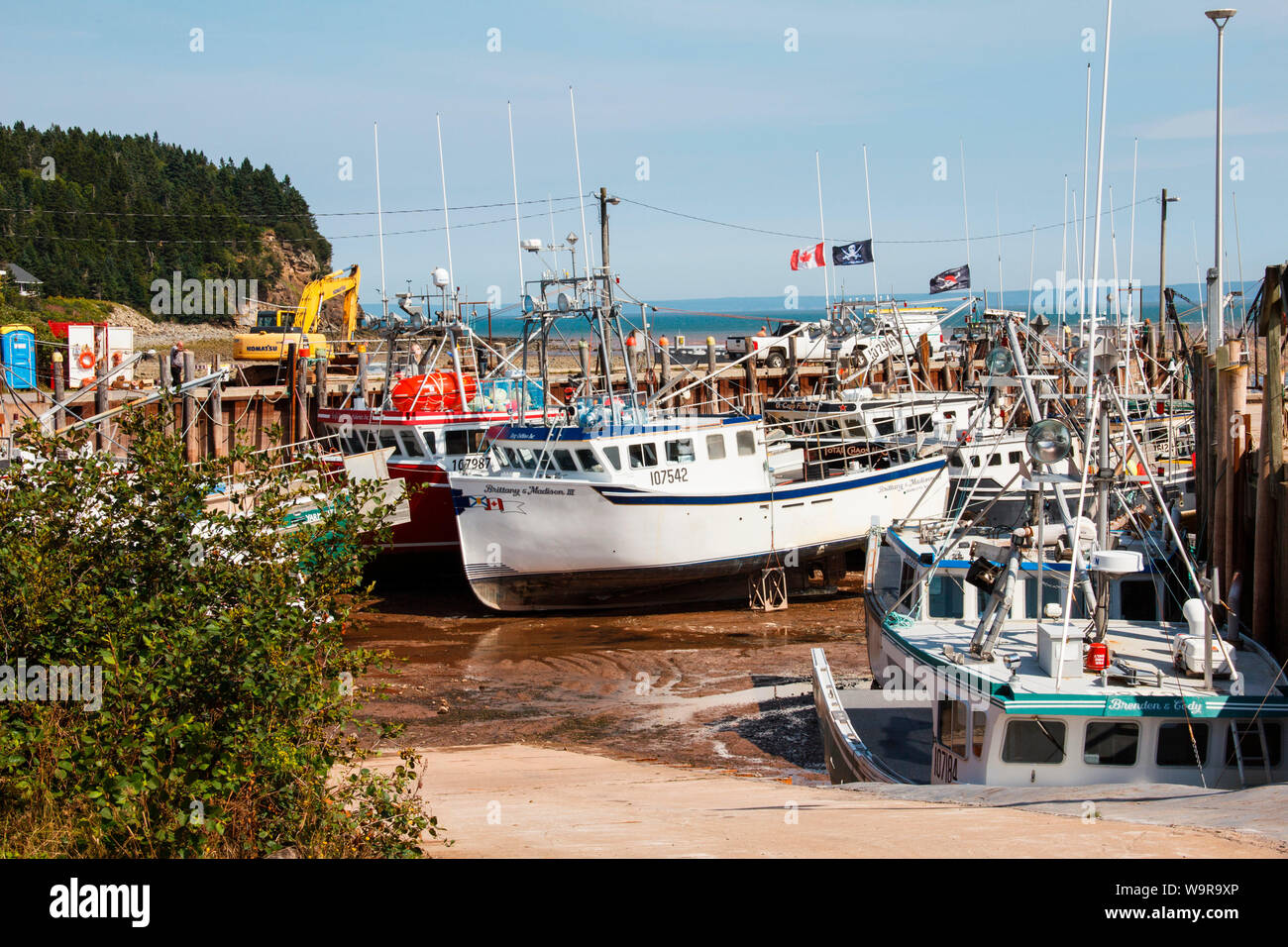 Alma, Port, low tide, New Brunswick, Canada Stock Photo Alamy
