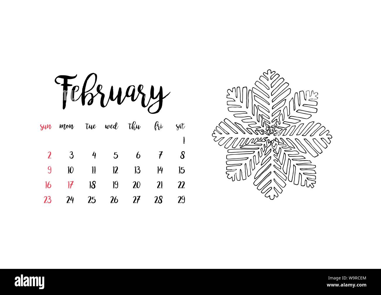Monthly Desk Calendar Horizontal Template 2020 For Month February