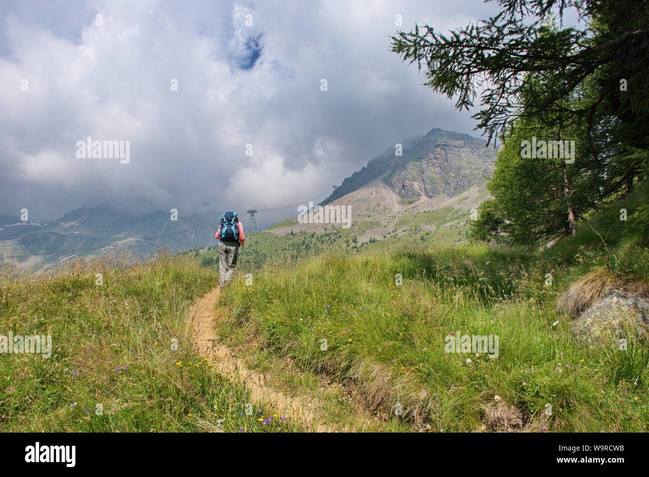 Rear view mature woman in hi-res stock photography and images - Alamy