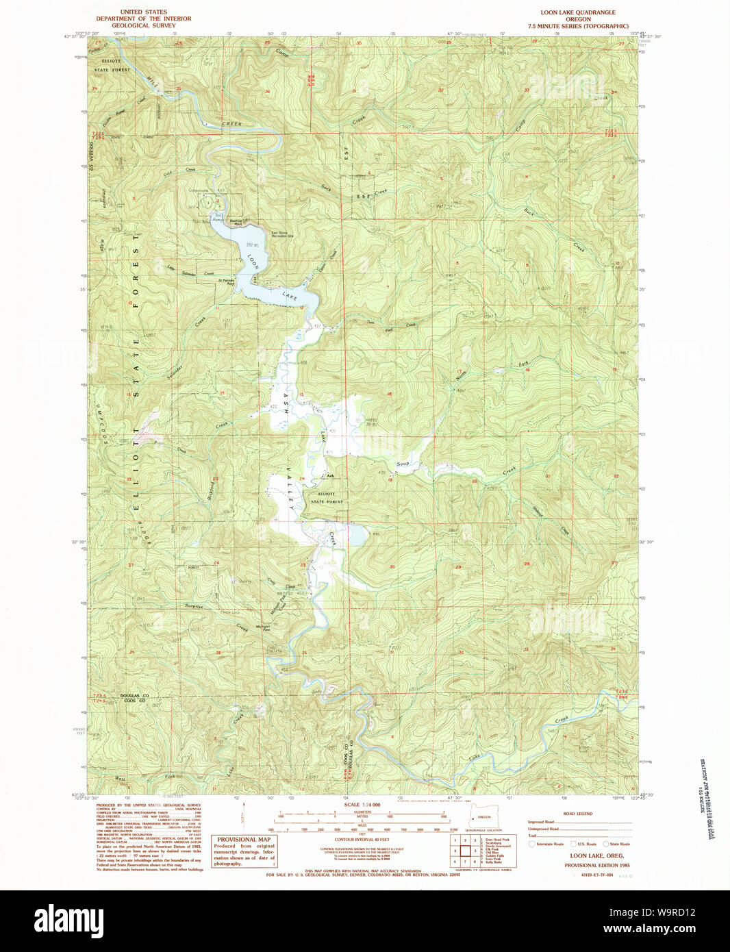Map of loon lake Cut Out Stock Images & Pictures Alamy