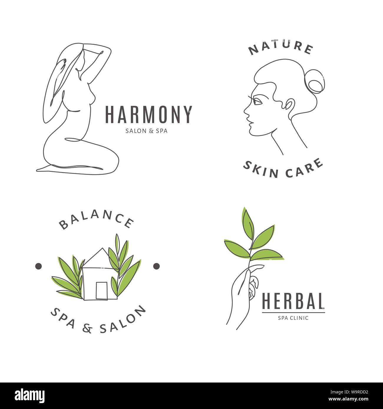 Spa Salon Logo Templates With Body And Nature Line Art Stock Vector Image Art Alamy Spa Salon Logo Templates With Body And Nature Line Art Stock Vector Image Art Alamy
