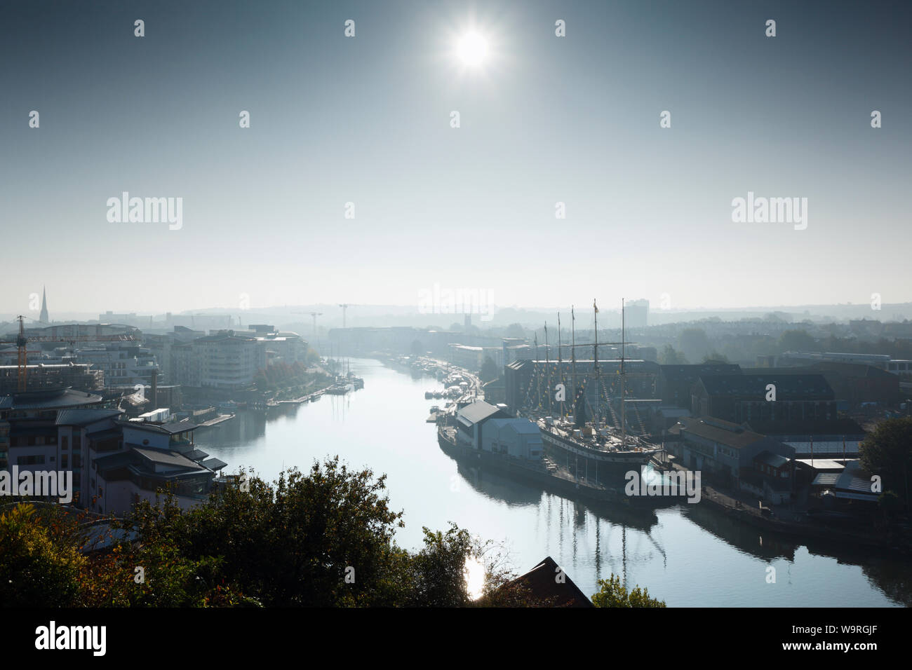 Bristol Floating Harbour and the SS Great Britain. Bristol. UK. Stock Photo