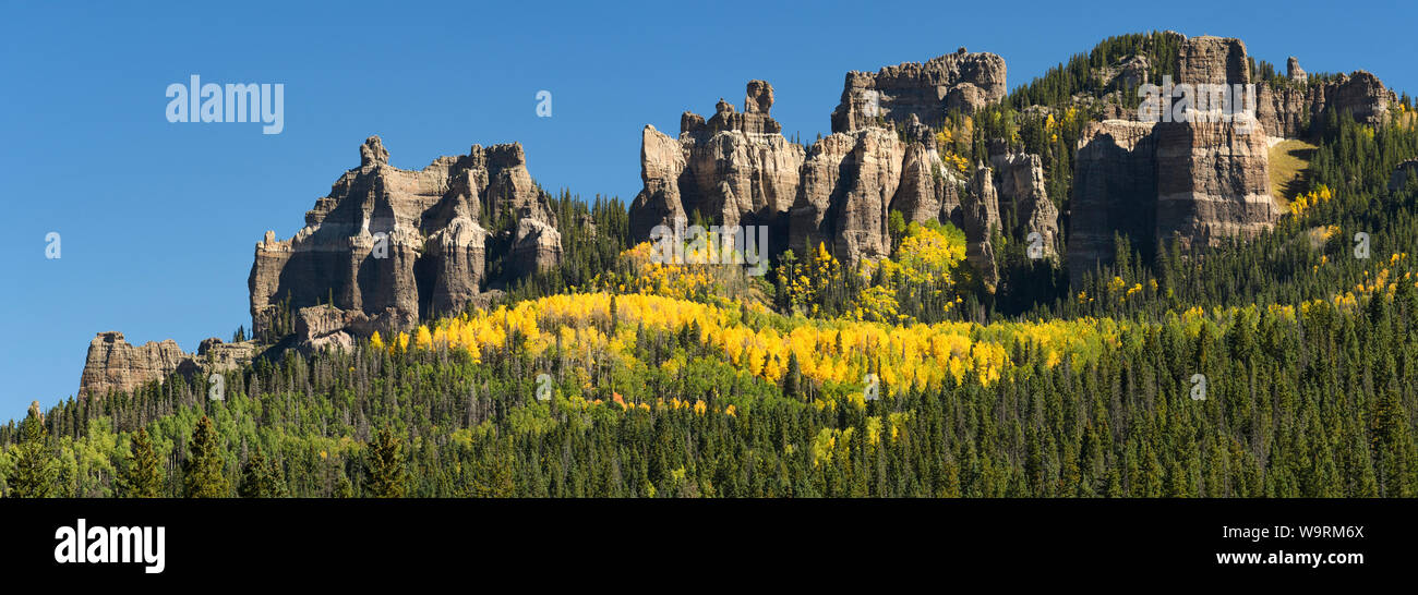 North America, American, USA, Rocky Mountains, Colorado, Uncompahgre National Forest, Owl Creek Pass *** Local Caption *** Stock Photo