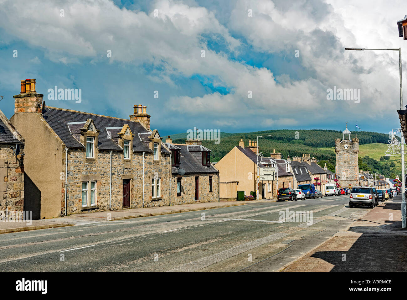 Views of Dufftown's main street Stock Photo Alamy