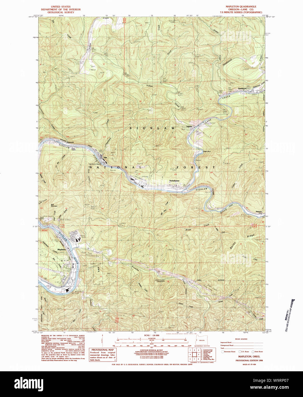 Map of mapleton oregon hires stock photography and images Alamy