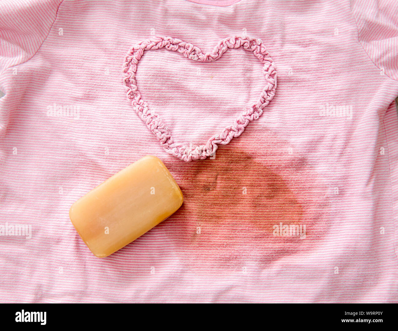 Removing stains with bile( gall, sap) soap bar. Natural chemical free