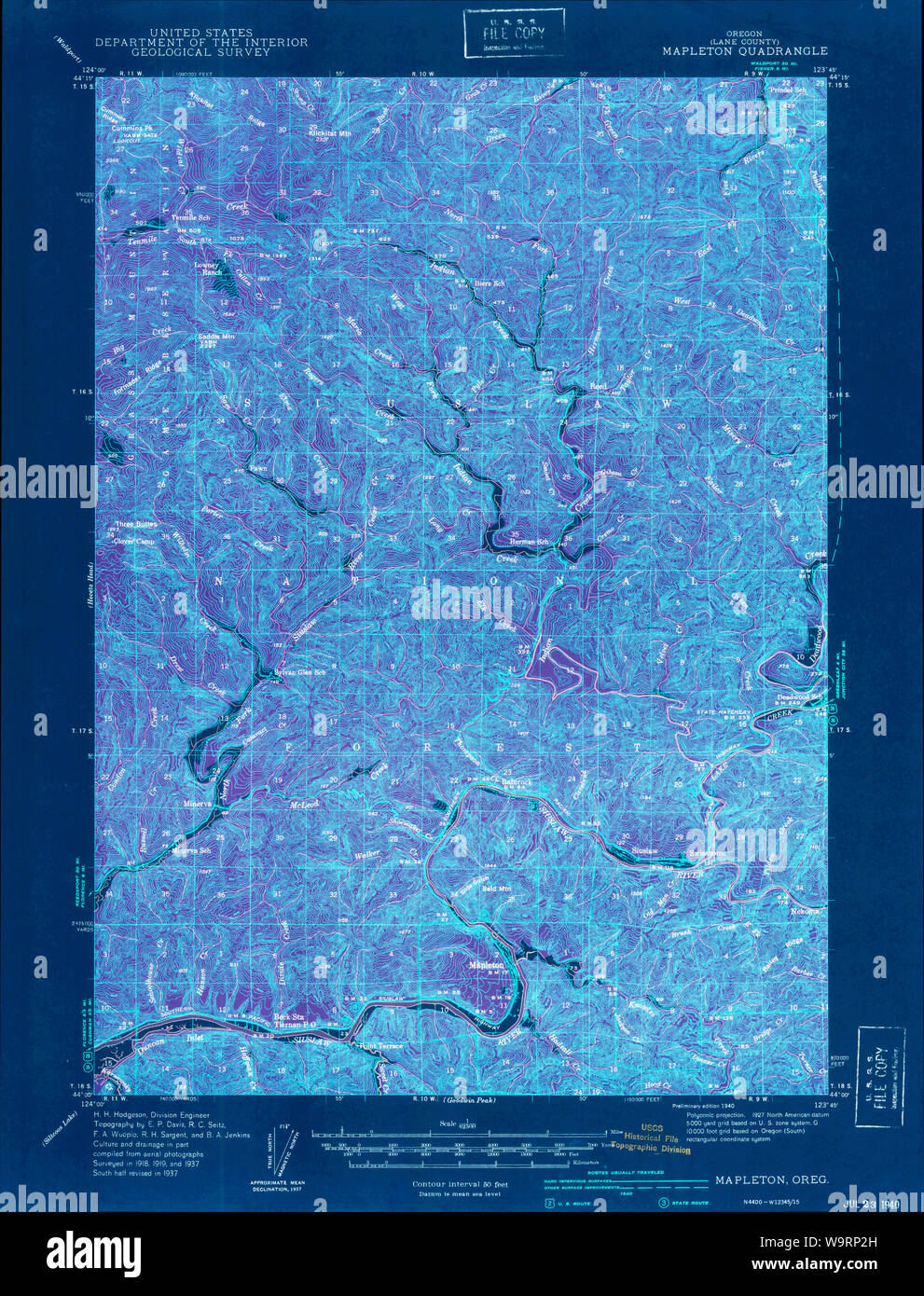 Map of mapleton oregon hires stock photography and images Alamy