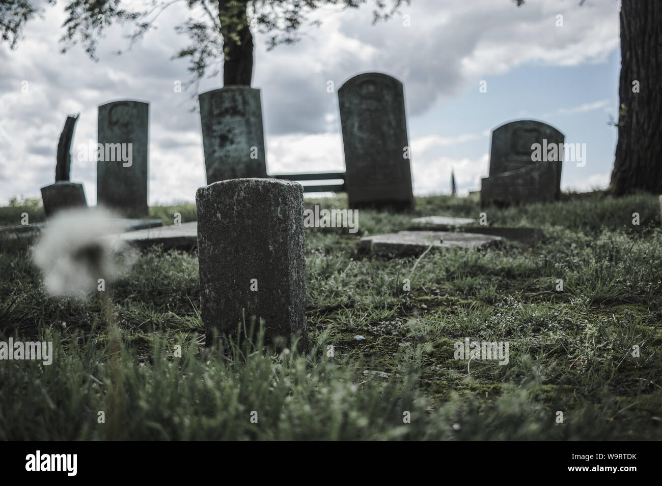 an old civil war graveyard Stock Photo