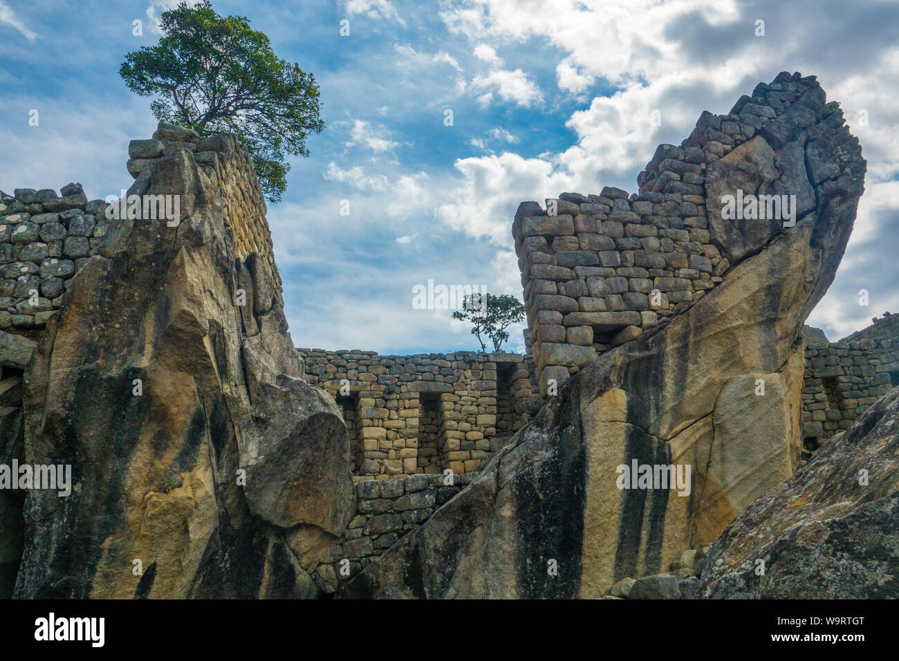 The condor temple in Machu Picchu Stock Photo - Alamy