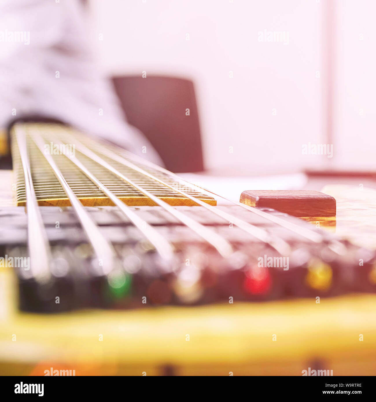 Modern Electric sixstring bass guitar Stock Photo Alamy