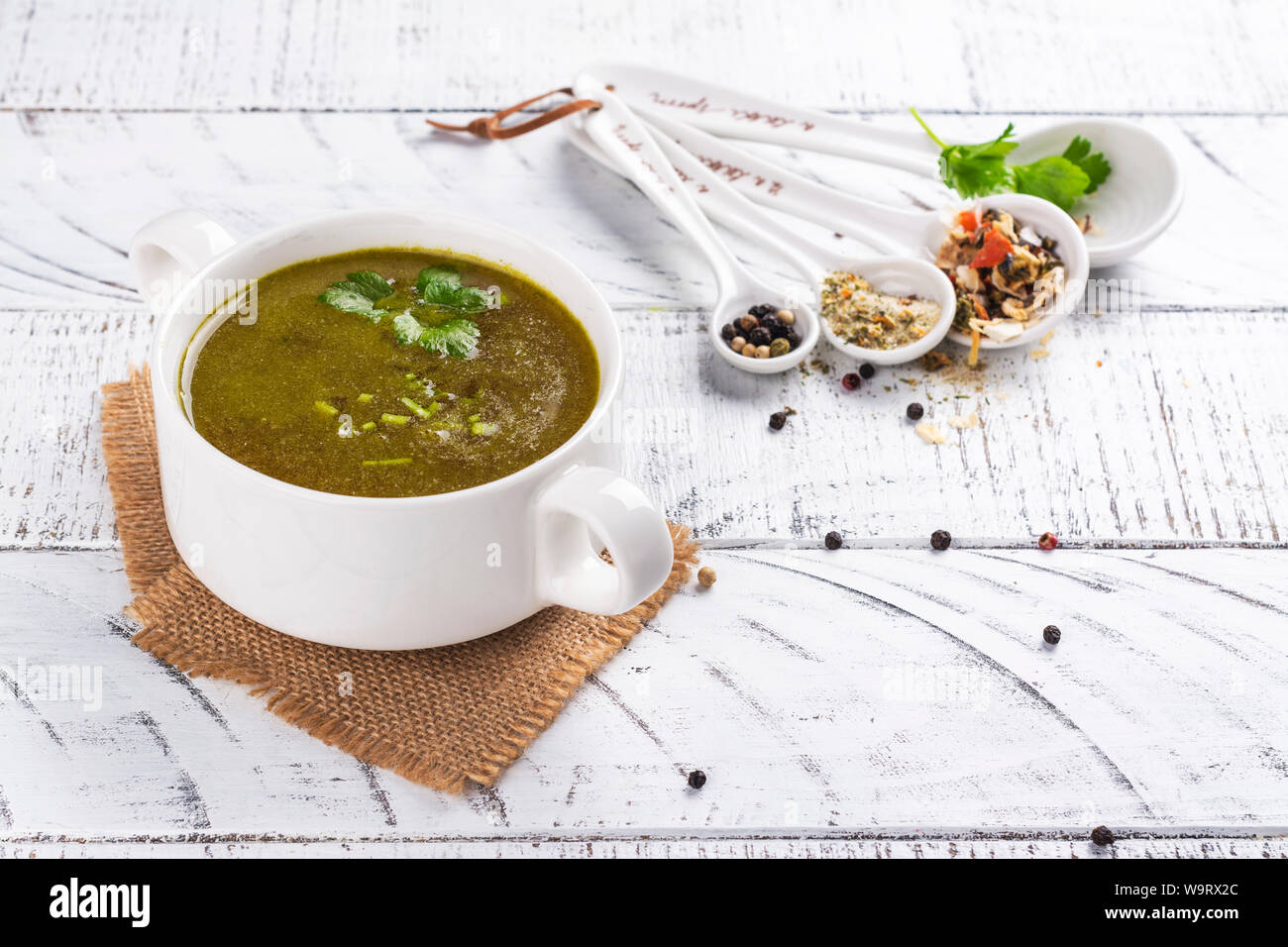 Bone broth soup made from beef Stock Photo Alamy